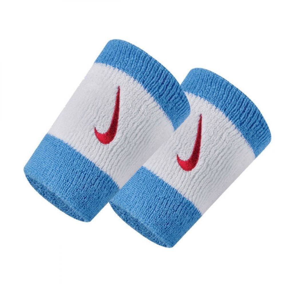 Nike Удобные напульсники Nike Swoosh Doublewide Wristbands White