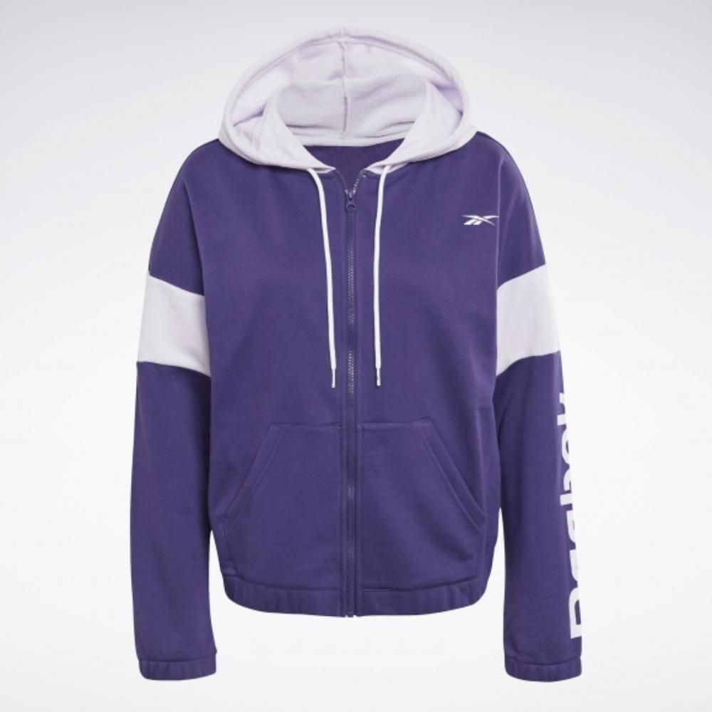 Reebok Стильная женская толстовка Reebok Te Linear Logo Ft Fullzip