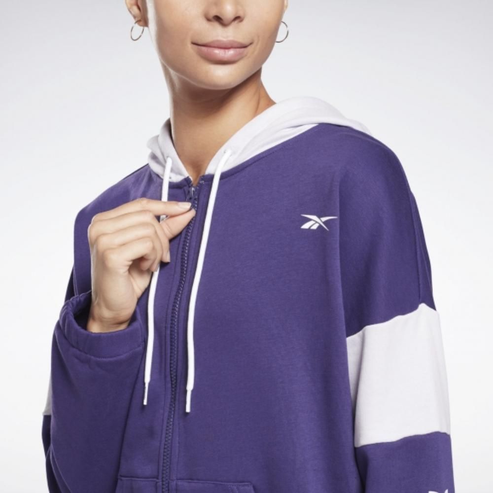 Reebok Стильная женская толстовка Reebok Te Linear Logo Ft Fullzip