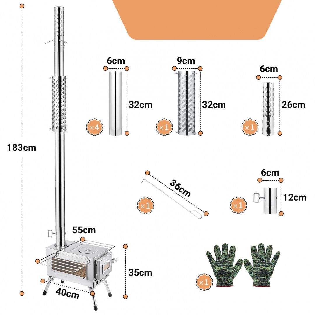 KingCamp Походная дровяная печь King Camp 2319 Hot Tent Stove