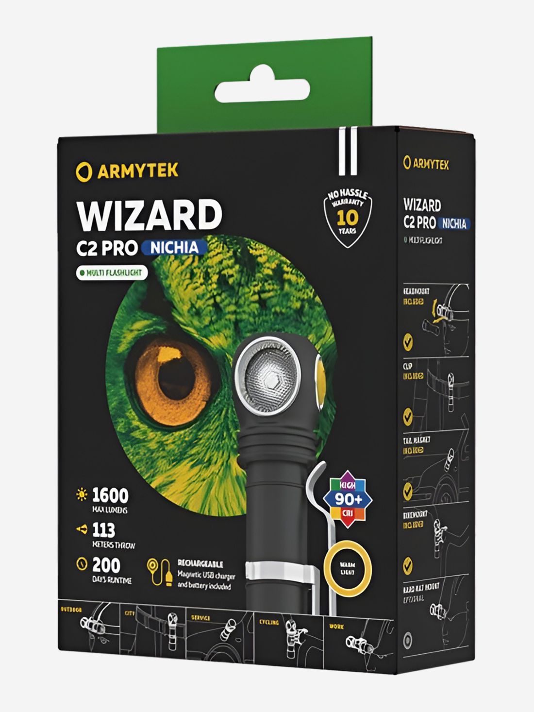 ArmyTek Фонарь налобный Armytek Wizard C2 Pro Nichia Magnet Usb