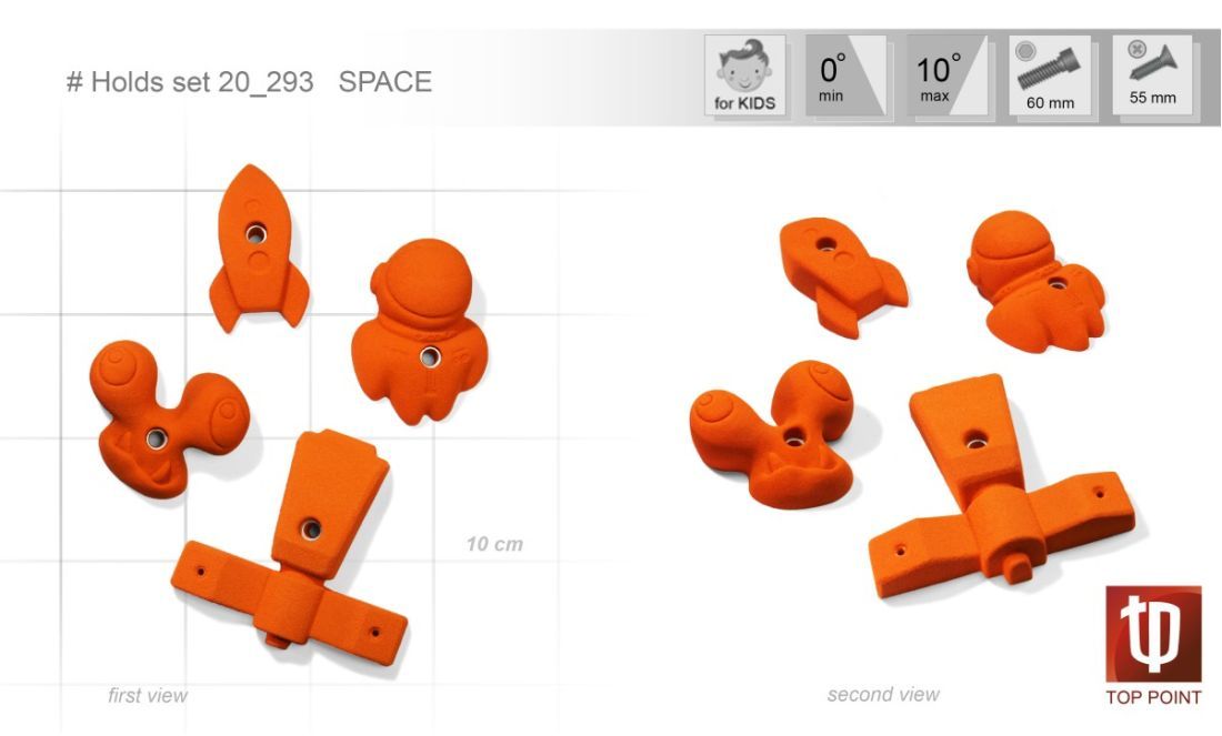 Top Point Качественный набор зацепов для скалолазания Top Point #293 Space