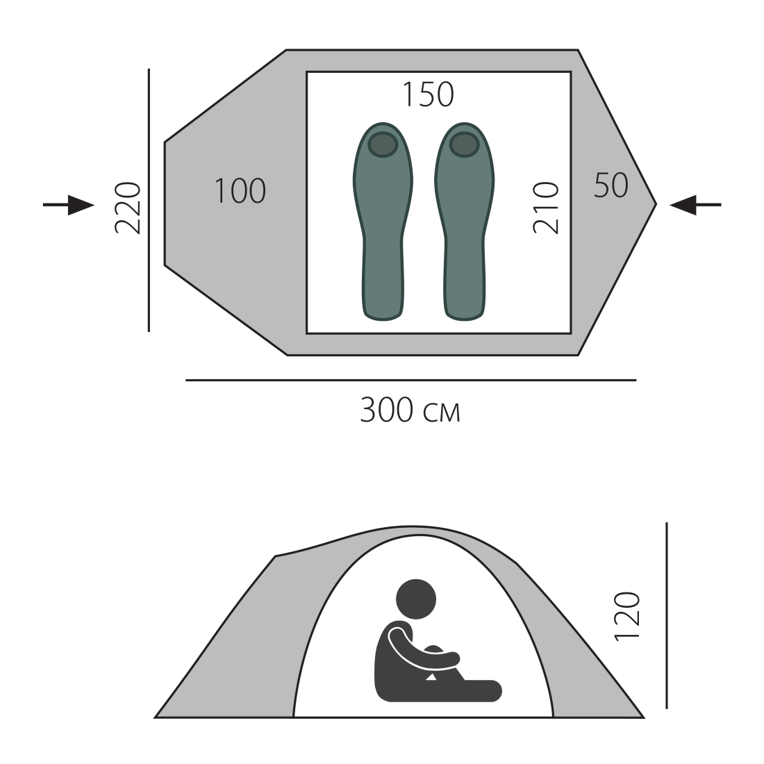 BTrace Легкая палатка BTrace Shield 2