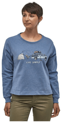 Patagonia Свитшот с принтом Patagonia Live Simply Lounger Uprisal Crew Sweatshirt