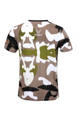 Remington Футболка хлопковая Remington Men’s Short Sleeve R- Neck Tshirt AOP Camouflage Grey