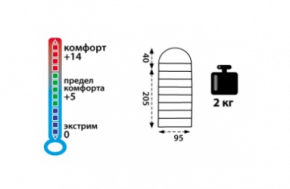 Tramp Спальник походный комфорт Tramp Baikal 200 XL ( +14)