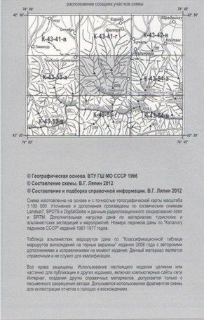 Литература Подробная схема взаимного расположение вершин и перевалов Средней Азии Альпбаза Алаарча Литература " "