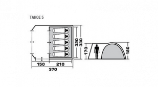 Trek Planet Вместительная туристическая палатка Trek Planet Tahoe 5