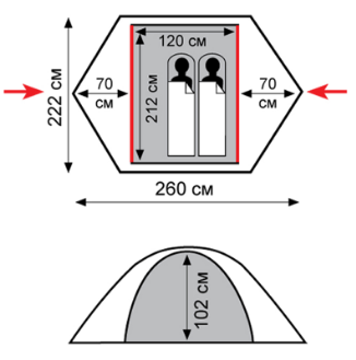 Tramp Палатка двухместная Tramp Sarma 2 (V2)