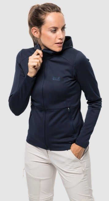 Jack Wolfskin Женская флисовая куртка Jack Wolfskin Kiewa Hooded Jacket W