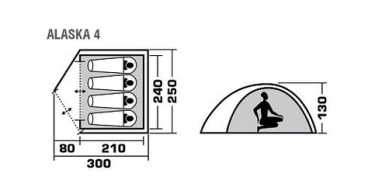 Trek Planet Туристическая палатка Trek Planet Alaska 4