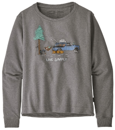 Patagonia Свитшот с принтом Patagonia Live Simply Lounger Uprisal Crew Sweatshirt