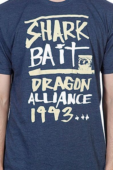 Dragon Alliance Стильная мужская футболка Dragon Alliance Shark Bait Tee 3 Slim F12