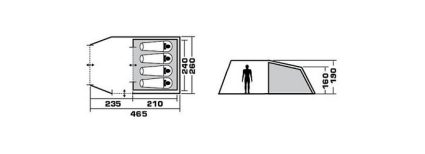 Trek Planet Четырехместная палатка Trek Planet Trento 4