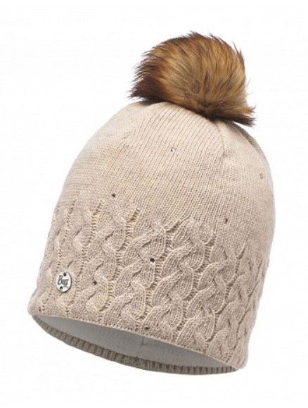 Buff Стильная шапка Buff Knitted & Polar Fleece Hat Elie Beige