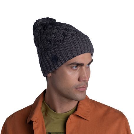 Buff Практичная шапка Buff Knitted & Fleece Band Hat Airon Grey Vigore