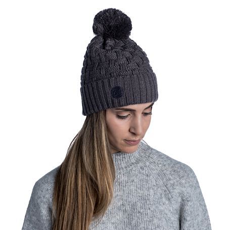 Buff Практичная шапка Buff Knitted & Fleece Band Hat Airon Grey Vigore