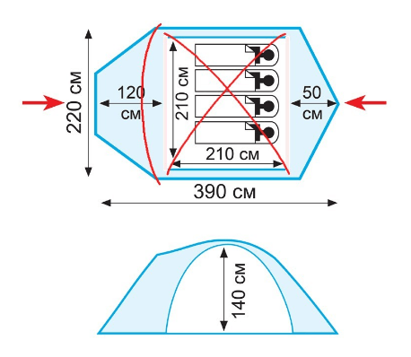 Tramp Палатка туристическая Tramp Space 4 (V2)