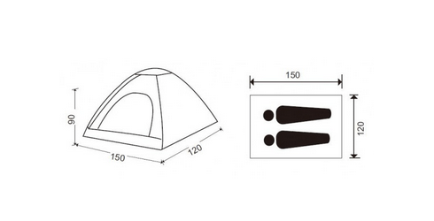 KingCamp Двухместная палатка для детей King Camp 3034 Dome Junior 2