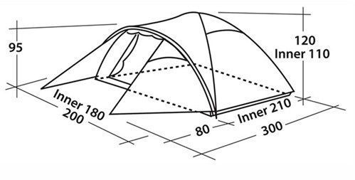 Easy Camp Палатка кемпинговая для троих Easy camp Quasar 300