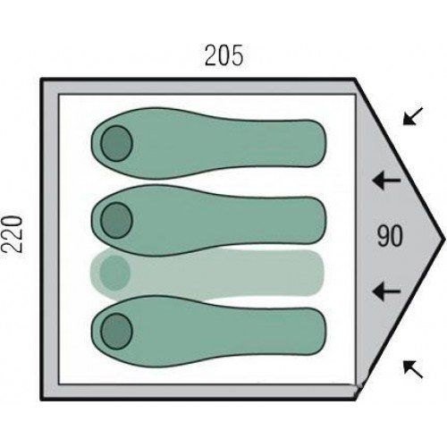 Pinguin Походная трехместная палатка Pinguin Serac