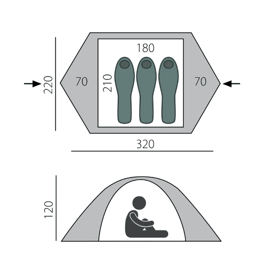 BTrace Палатка туристическая BTrace Ion 3