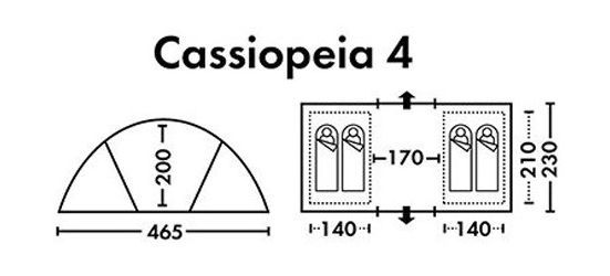 FHM Каркасно-дуговая кемпинговая палатка FHM Cassiopeia 4