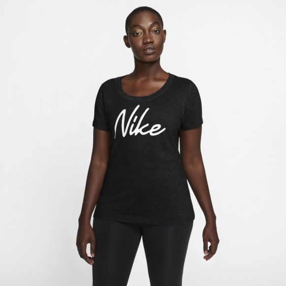 Nike Футболка для тренинга Nike W NK DFCT Tee Scoop Logo XDYE