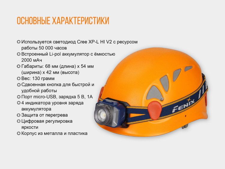 Fenix Fenix - Фонарь налобник водонепроницаемый HL40R Cree XP-LHIV2 LED