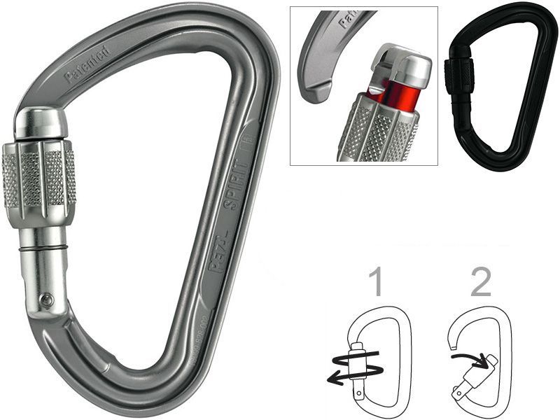 Petzl Карабин износоустойчивый Petzl Spirit Screw-Lock