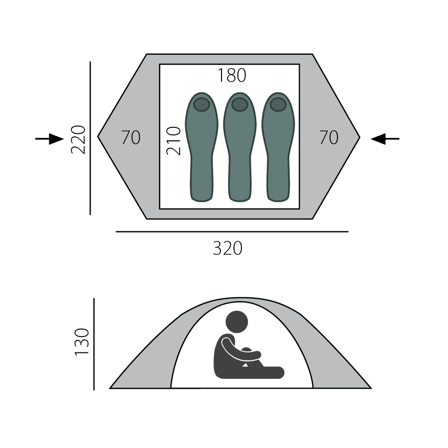 BTrace Палатка туристическая  BTrace Point 3