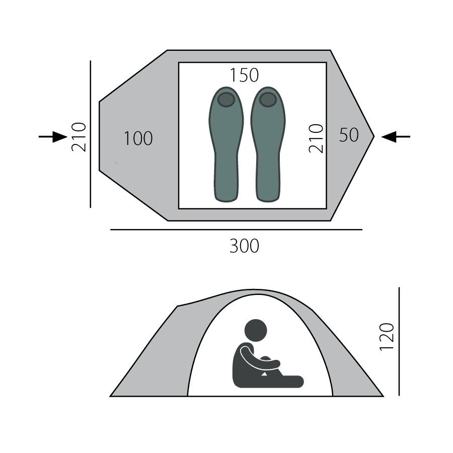 BTrace Палатка для кемпинга BTrace Talweg 2+