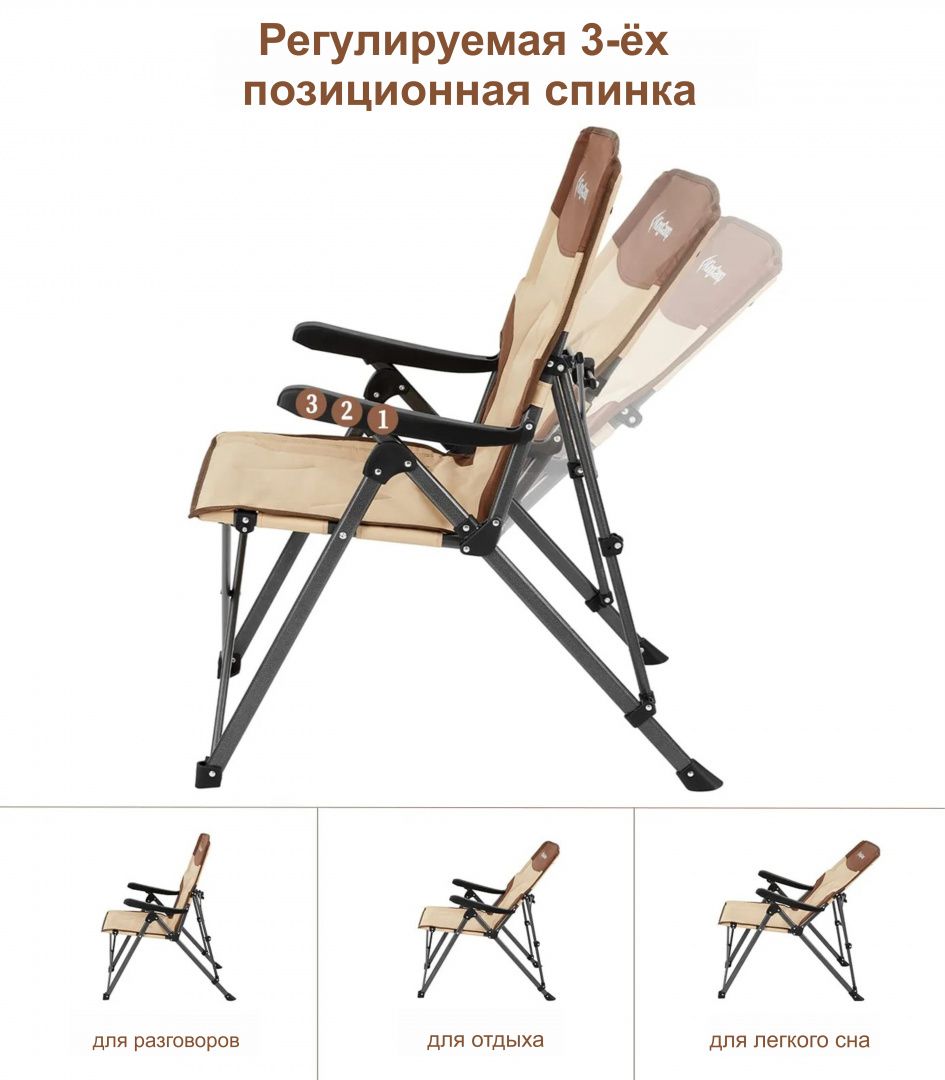 KingCamp Кресло кемпинговое складное King Camp 2225 Polar C30